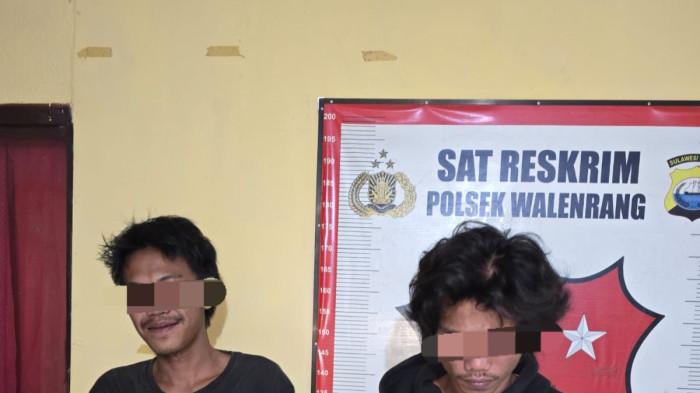 Polisi menangkap dua pemalak Trans Sulawesi yang membawa badik saat beraksi di Dusun Karetan, Walenrang, Luwu.