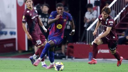 Pertandingan Barcelona vs Vissel Kobe di Noevir Stadium, Jepang, menandai debut Marcus Rashford dan berakhir dengan kemenangan 3-1 untuk Blaugrana.