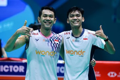 ganda putra Indonesia, Fajar/Fikri menang di China Open 2025