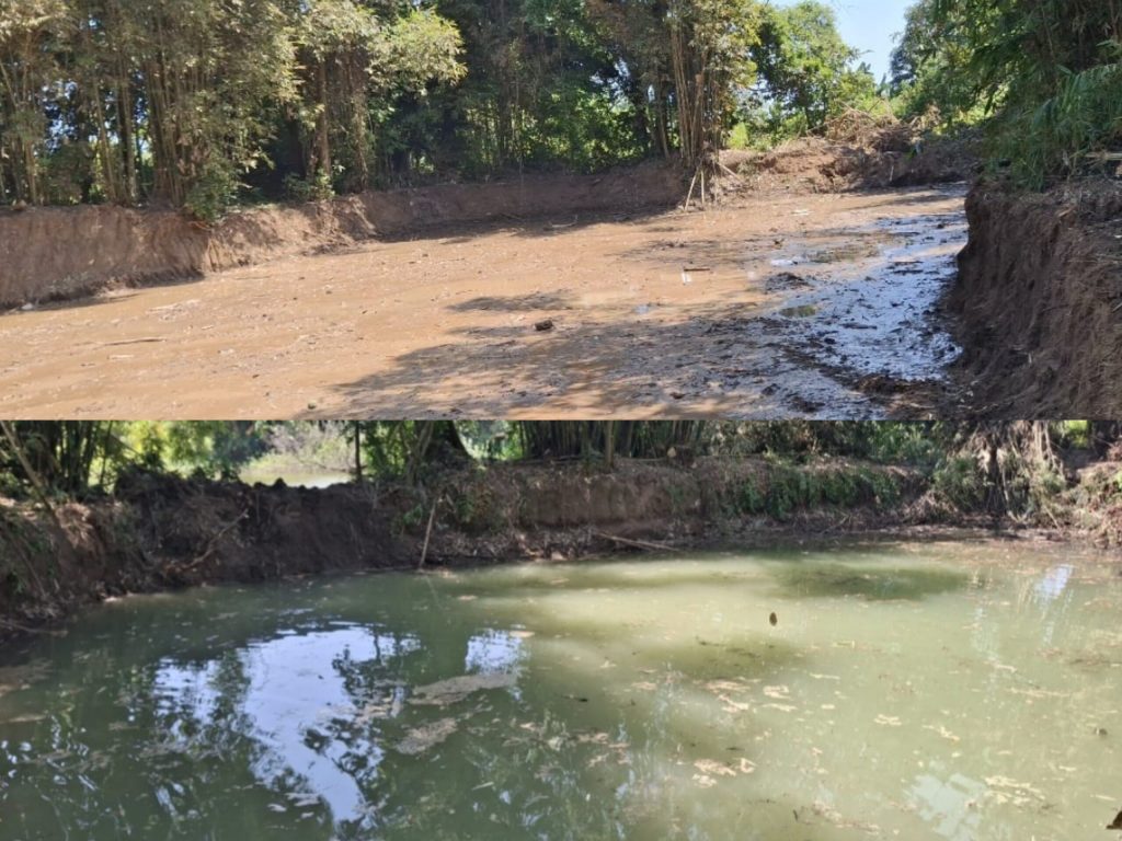 Empang ikan air tawar hasil inisiatif warga di Desa Bontomanai, Gowa