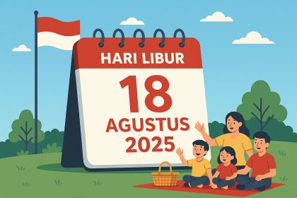Ilustrasi libur nasional 18 Agustus 2025. Pemerintah menetapkan hari Senin sebagai hari libur pengganti Hari Kemerdekaan RI yang jatuh pada Minggu.