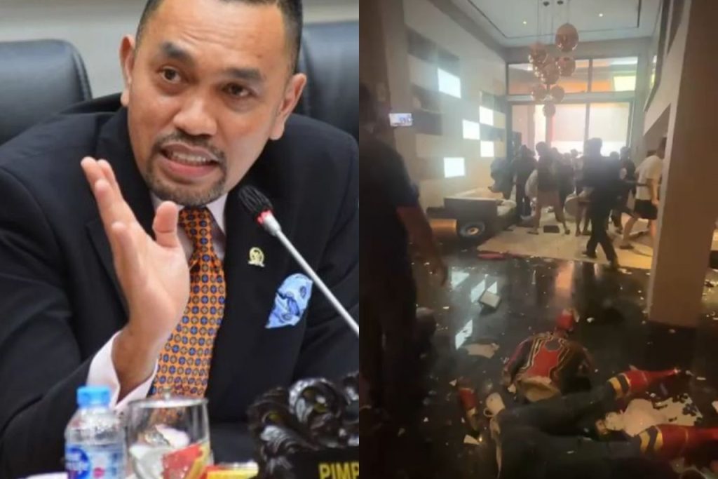 Rumah Ahmad Sahroni Digeruduk Massa