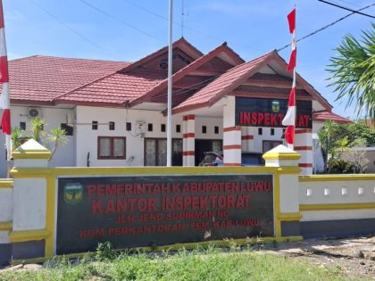 Kantor Inspektorat Luwu tempat pemeriksaan kasus dokter gigi JHS Luwu.