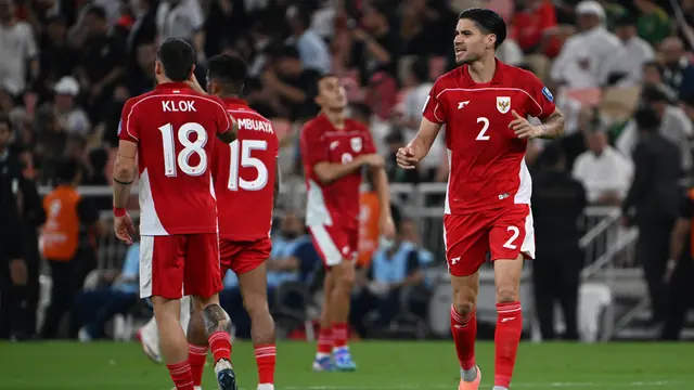 Kevin Diks rayakan gol Timnas Indonesia vs Arab Saudi
