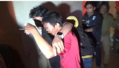 Terduga Pelaku yang hampir di amuk massa