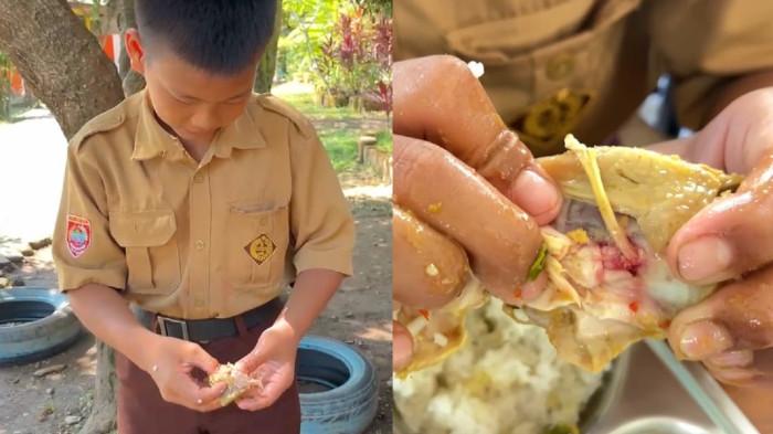 Ayam berdarah MBG Palopo yang ditemukan siswa SMPN 8 saat jam makan siang program makanan bergizi gratis