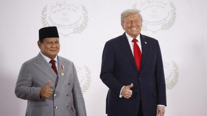 Prabowo Subianto dan Donald Trump di KTT ASEAN-AS 2025 Malaysia
