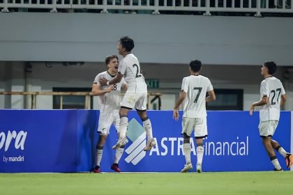 Selebrasi pemain Timnas Indonesia U-23.